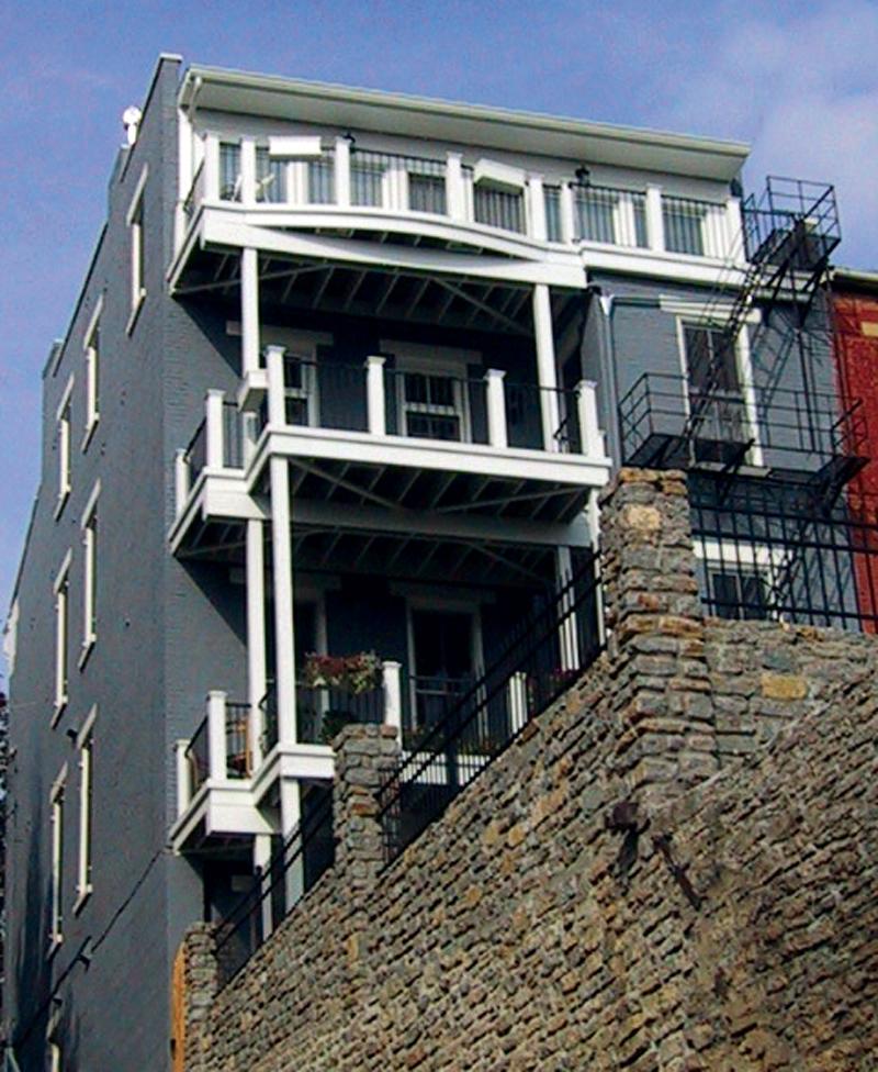Exterior of historic preservation renovation in Cincinnati   